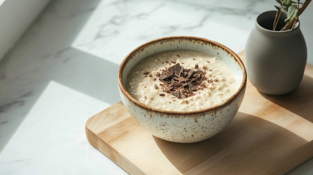 Havermout met Tiramisu en Koffie ontbijt