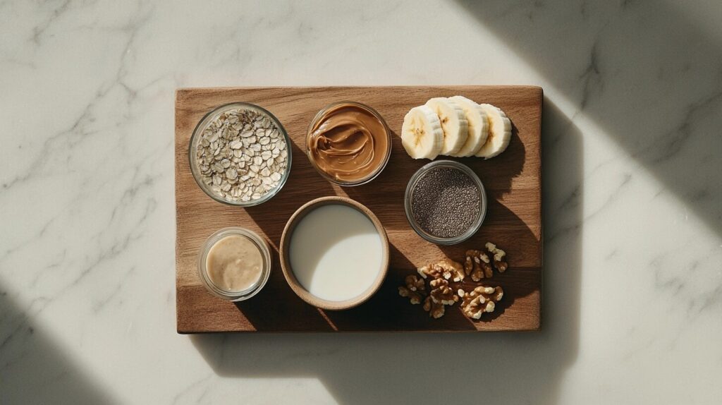 Overnight Oats met Pindakaas Ingrediënten (recept)