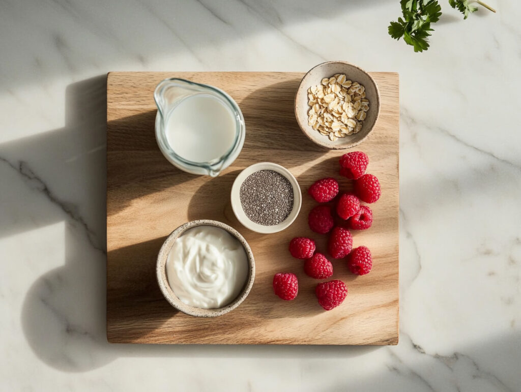 Framboos Overnight Oats Recept